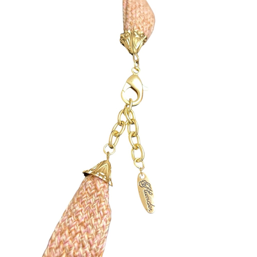 Plunder 3 Strand Gold, White and pink Necklace, 38”, Excellent Condition - Picture 4 of 4
